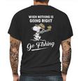 Snoopy Go Fishing Mens Back Print T-shirt