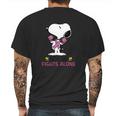 Snoopy No One Fights Alone Breast Cancer Awareness Shirt Mens Back Print T-shirt