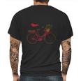 Snoopy Riding Bicycle Mens Back Print T-shirt