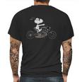 Snoopy Riding Motorcycle Shirt Mens Back Print T-shirt