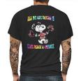 Snoopy All We Are Saying Is Give Peace A Chance Mens Back Print T-shirt