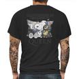 Snoopy And Woodstock Happiness Is Listening To Queen T-Shirt Mens Back Print T-shirt