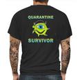 Social Distancing Survivor Mens Back Print T-shirt