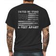 Social Distancing United We Stand 6 Feet Apart Mens Back Print T-shirt