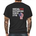 Socialism Distancing Since 1776 Raised Fist Mens Back Print T-shirt