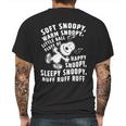 Soft Snoopy Warn Snoopy Happy Snoopy Mens Back Print T-shirt