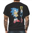 Sonic Hedgehog Cute Mens Back Print T-shirt