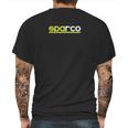 Sparco Car Accesories Customs Logo Mens Back Print T-shirt