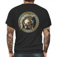 Spartan Helmet Gold Gladiator Sparta Greek Gym Workout Mens Back Print T-shirt