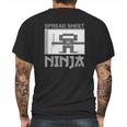 Spreadsheet Ninja Funny Office Party Excel Data Lover Mens Back Print T-shirt