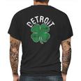 St Patricks Day Shamrock Detroit Michigan Mens Back Print T-shirt