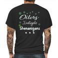 St Patricks Day Shamrock Oilers Instigate Shenanigans Funny Saying Job Title Mens Back Print T-shirt