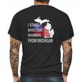 I Stand With That Woman From Michigan State American Flag Mens Back Print T-shirt