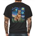 Starry Night Cattle Dog Colorful Mens Back Print T-shirt