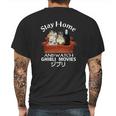 Stay Home And Watch Ghibli Movies Mens Back Print T-shirt