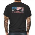 Steam Locomotive Train American Flag Mens Back Print T-shirt