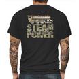 Steam Power Vintage Steam Engine Retro Mens Back Print T-shirt