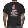 Sugar Skull Fight Like A Girl Breast Cancer Awareness Shirt Mens Back Print T-shirt