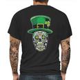 Sugar Skull Saint Patricks Day Of Dead Mens Back Print T-shirt