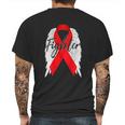 Survivor Red Ribbon Recovery Mens Back Print T-shirt