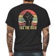 Tax The Rich Retro Vintage Anti Capitalist Political Mens Back Print T-shirt