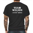 Team Wilson Family Name Gift Mens Back Print T-shirt