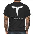 Tesla Logo Merchandise Shirt Mens Back Print T-shirt