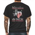 Texas Tech Red Raiders Woman Checkered Pattern State Map Mens Back Print T-shirt