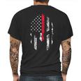 Thin Red Line Spartan Usa Flag Mens Back Print T-shirt