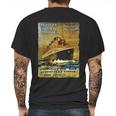 Titanic Sailing Ship Cruise Vintage Poster Mens Back Print T-shirt