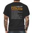 Top 10 Signs To Spot A True Pisces Mens Back Print T-shirt