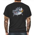 Tough Smoking Daddy Shark Mens Back Print T-shirt