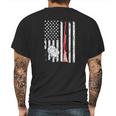 Turkey Hunting American Flag Rifle Weathered Mens Back Print T-shirt