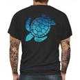 Turtle Lovers Blue Aqua Colors BeachCutes Mens Back Print T-shirt