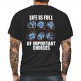 Types Of Baseball Pitches Life Choices Pitcher Player Mens Back Print T-shirt