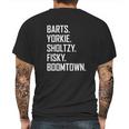 Ugp Campus Apparel Barts Yorkie Sholtzy Fisky Boomtown Funny Hockey Mens Back Print T-shirt