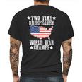 Undefeated Two 2 Time World War Champs Champions Usa Mens Back Print T-shirt