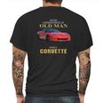 Never Underestimate An Old Man With A Corvette Mens Back Print T-shirt