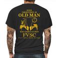 Never Underestimate An Old Man Fort Valley State College Mens Back Print T-shirt