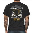 Never Underestimate An Old Man Who Graduated From East Texas State University Mens Back Print T-shirt