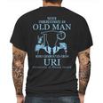 Never Underestimate An Old Man Who Graduated From Uri University Of Rhode Island Mens Back Print T-shirt