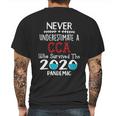 Never Underestimate Who Survived The Pandemic Cca Mens Back Print T-shirt