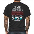 Never Underestimate Who Survived The Pandemic Registered Care Manager Mens Back Print T-shirt