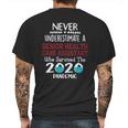 Never Underestimate Who Survived The Pandemic Senior Health Care Assistant Mens Back Print T-shirt