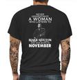 Never Underestimate A Woman Who Listens To Blake Shelton And Was Born In November Shirt Hoodie Sweater Longsleeve T-Shirt Mens Back Print T-shirt