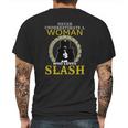 Never Underestimate A Woman Love Slash Mens Back Print T-shirt