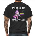 Unicorn Pew Pew Madafakas Vintage Crazy Cat Funny Graphic Mens Back Print T-shirt