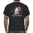 Unicorn Rock Star Guitar Rockin Music Singer Mens Back Print T-shirt