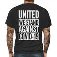 United We Stand Against Covid-19 Mens Back Print T-shirt