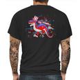 Usa Patriotic Presidential Dinosaur Mens Back Print T-shirt